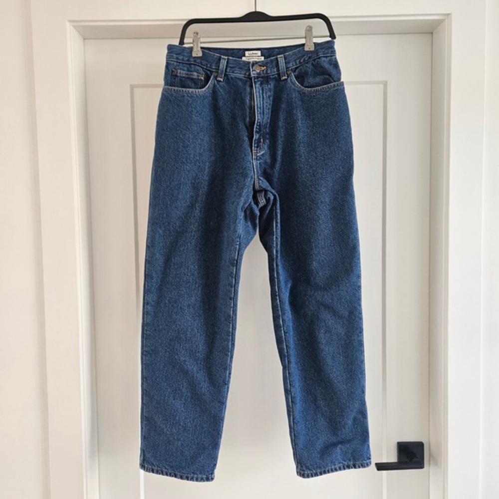 L.L. Bean Men's Relaxed Straight-Leg Blue Jeans